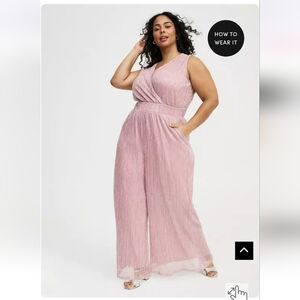 Elegant Pink Sleeveless Jumpsuit NWT